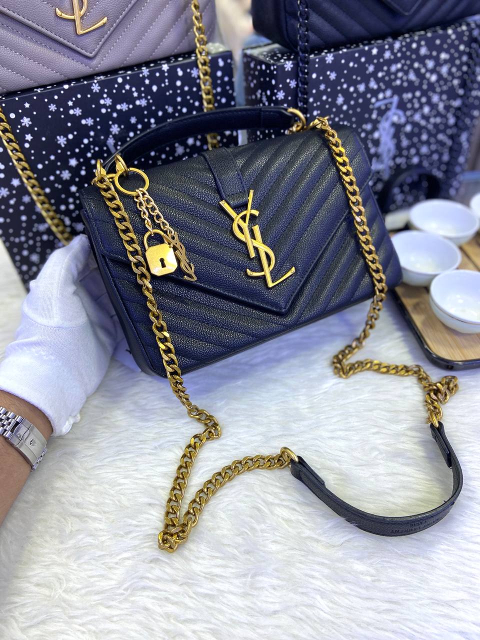 YSL Cassandra / Flap Shoulder Bag - Image 4